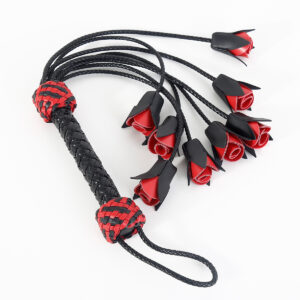 Rose Whip punamusta ruusuruoska BDSM-leikkeihin | Freyona Boutique