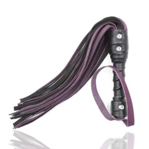 Purple and black leather whip with tassels – Freyona Boutique