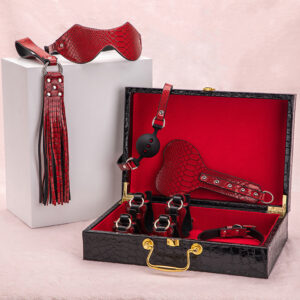 Crimson Restraint Set säilytyslaatikossa | Freyona Boutique