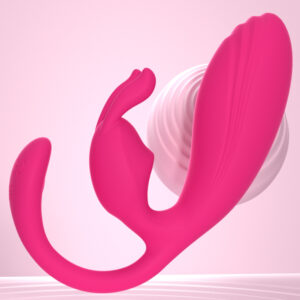 Liquid silicone rabbit-vibraattori kaksoisstimulaatiolla, pinkki – joustava kaksipisteinen design