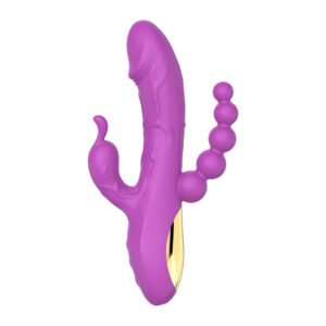 Lila 3-in-1 teleskooppivibraattori G-piste- ja klitorisstimulaatiolla