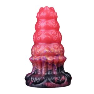 Alien Tower anal plug nestesilikonista, Red Dragon -väri