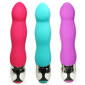 Sileä silikonivibraattori, kolme värivaihtoehtoa.