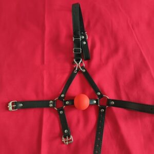 Ball gag nenäkoukulla ja 5 cm suupallolla