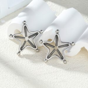 Kiillotetut teräksiset nänninipistimet tähdenmuotoiset, pari