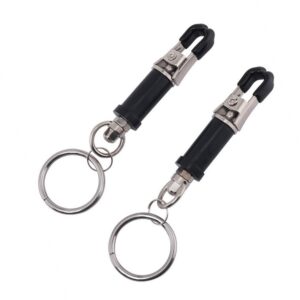 Metalliset klipsinipistimet rengasriipuksella, pari