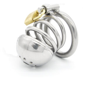 Kompakti teräksinen chastity cage 40 mm renkaalla