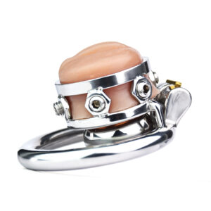 Ruostumaton teräksinen siveyslukko silikonisella vulva-insertillä