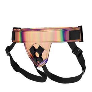 Mina shimmer strap on harness