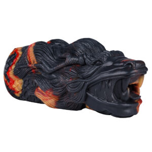 Musta ja punasävyinen fantasy dragon -tyylinen liquid silicone masturbaattori miehille