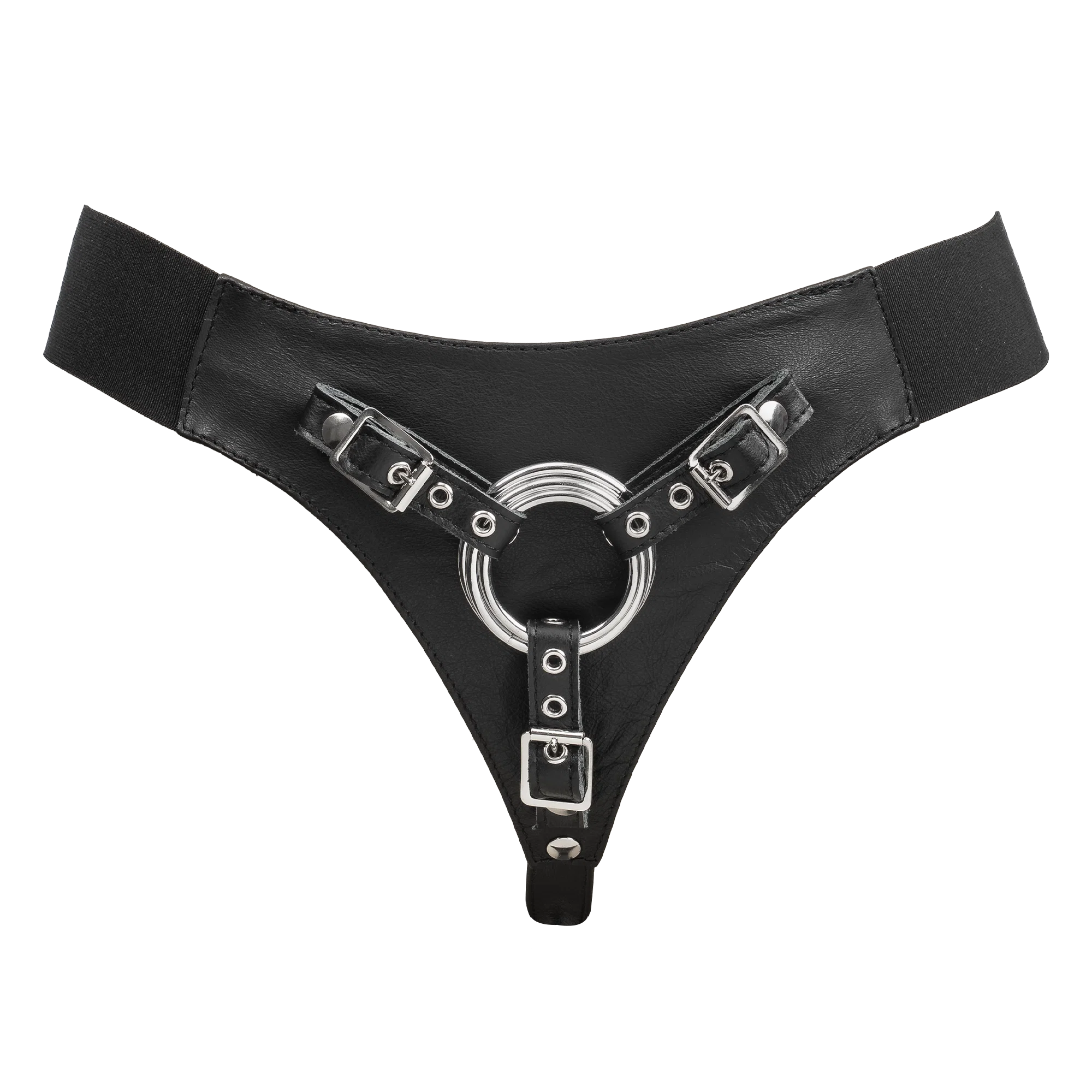 Rimba Bondage Play Nahkaiset Strap-On-Valjaat - Image 5