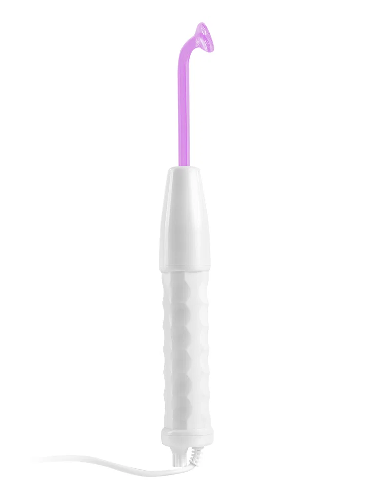 Rimba Neon Stim Wand sähköstimulaatiolaite neljällä vaihdettavalla lasielektrodilla ja 220V EU-virtaliitännällä. Freyona.