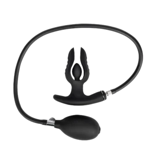Rimba Electro Play pumpattava bipolaarinen E-Stim anaalitappi musta. Freyona.