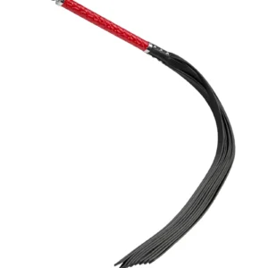 RISE Long Leather Flogger (Hard Tails) – punainen. Freyona.