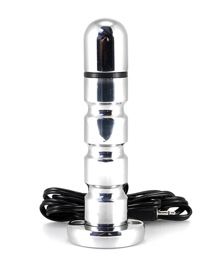 Rimba Electro Play Bipolar Anal Dildo 125 mm alumiininen sähköstimulaation lisävaruste. Freyona.