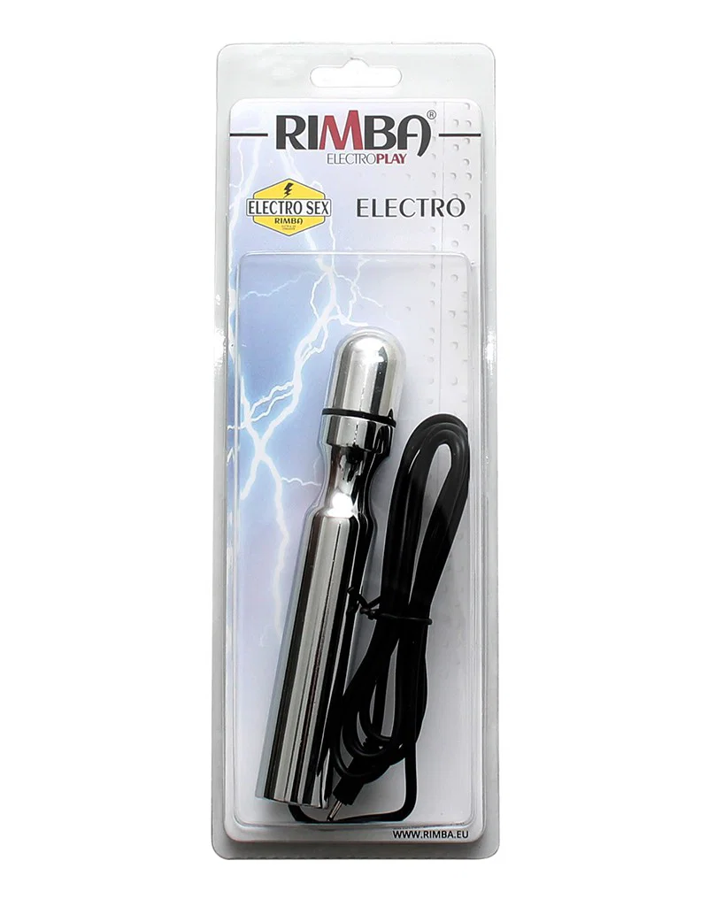 Rimba Electro Play bipolaarinen alumiininen elektroanalidildo 160 mm pakkauksineen