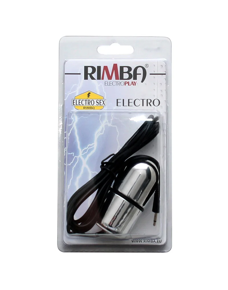 Rimba Electro Play Bipolaarinen Electro Egg Large 70 mm alumiininen sähköstimulaatiolisävaruste pakkauksineen.