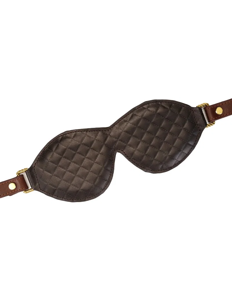 Käsintehdyt aidosta nahasta valmistetut BDSM-silmälaput Equestrian Collection -mallistosta.