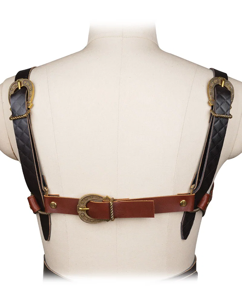 Liebe Seele Leather Bustier kuvattuna takaapäin, aidosta nahasta valmistettuna.