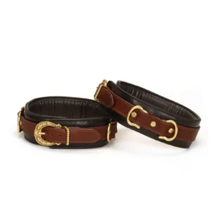 Ylelliset nahkaiset reisikahleet Liebe Seelen Equestrian Collection -mallistosta. Freyona.