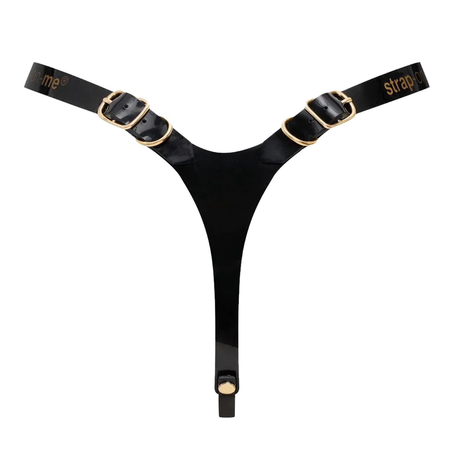 Strap-On-Me Fabulous Kiiltävä Strap-On-Harness, Musta/Punainen - Image 4