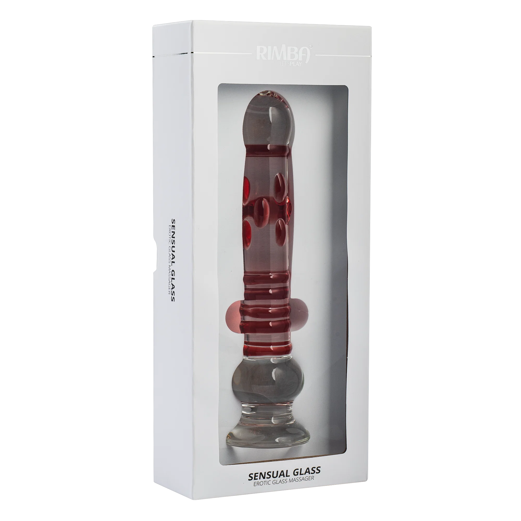 Rimba Sensual Glass - Heaven - Lasidildo 22 cm Kirkas/Punainen - Image 2