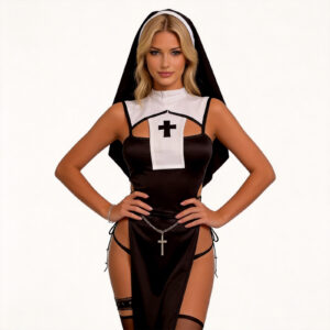 Musta Naughty Nun -fantasia-asu. Freyona.