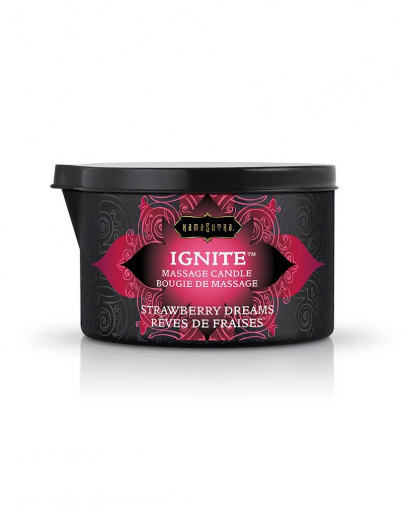 Kama Sutra Ignite Strawberry Dreams -hierontakynttilä 170 g - Image 2