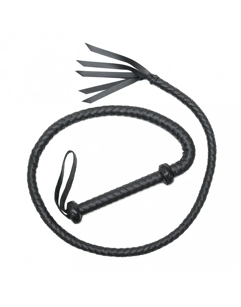 Rimba Arabian Bullwhip -härkäruoska – Musta PU, 165 cm - Image 4