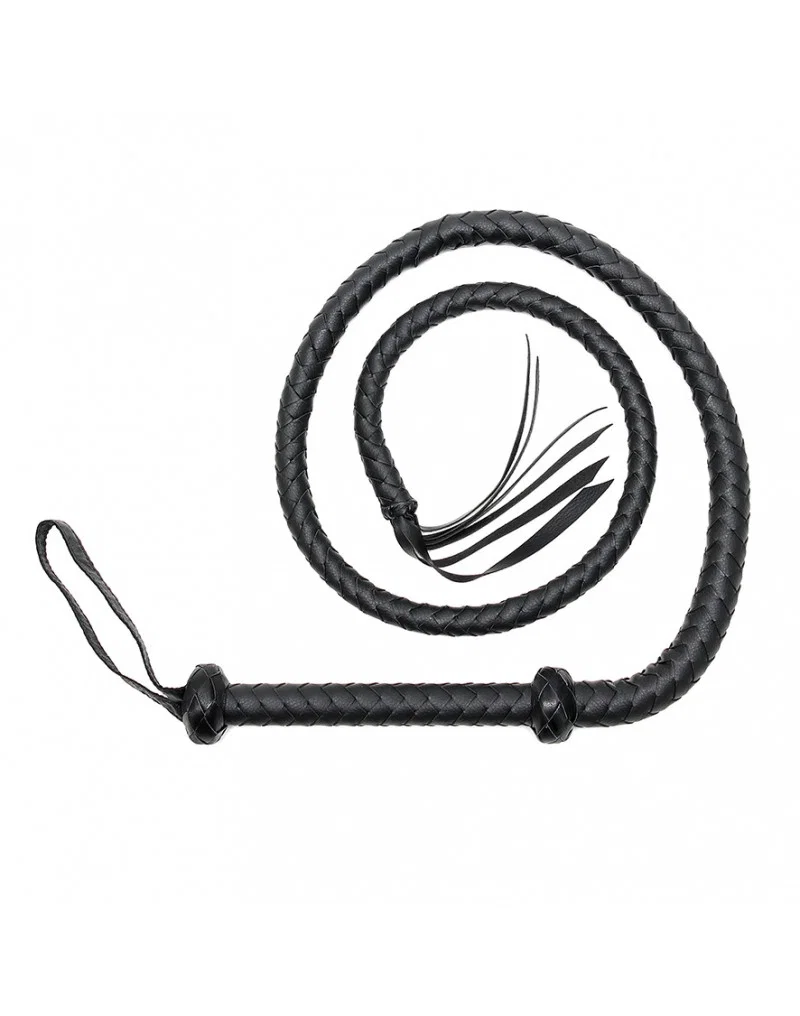 Rimba Arabian Bullwhip -härkäruoska – Musta PU, 165 cm - Image 3