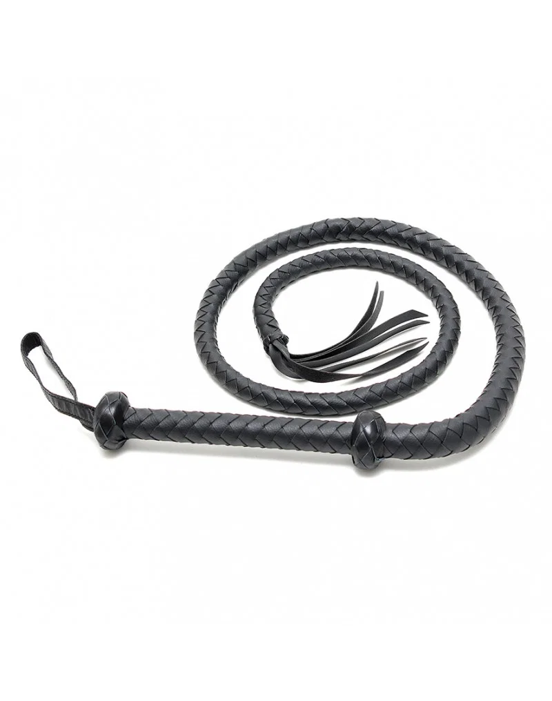 Rimba Arabian Bullwhip -härkäruoska – Musta PU, 165 cm - Image 2