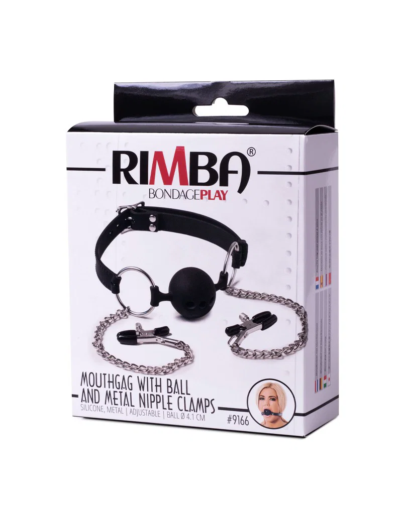 Rimba Latex Play – Hengittävä Suupallo 42 mm Nänninipistimillä - Image 2