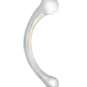 Wanda kaareva kaksipäinen lasidildo 18 cm | Freyona