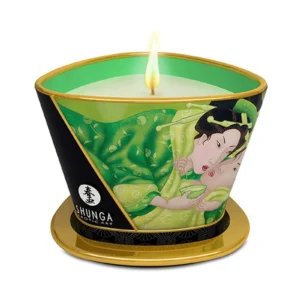 Shunga Exotic Green Tea -hierontakynttilä 170 ml. Freyona.