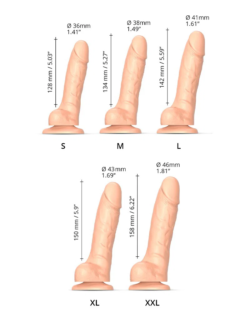 Strap-On-Me Sliding Skin Realistinen Silikonidildo – S–XXL - Image 4