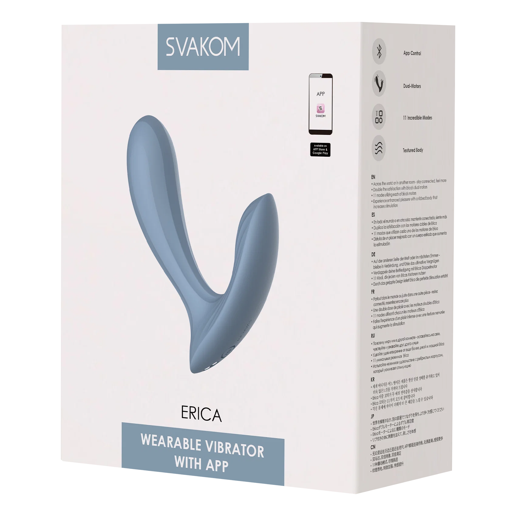 SVAKOM Erica – Sovellusohjattava Wearable Vibraattori – Sininen - Image 7