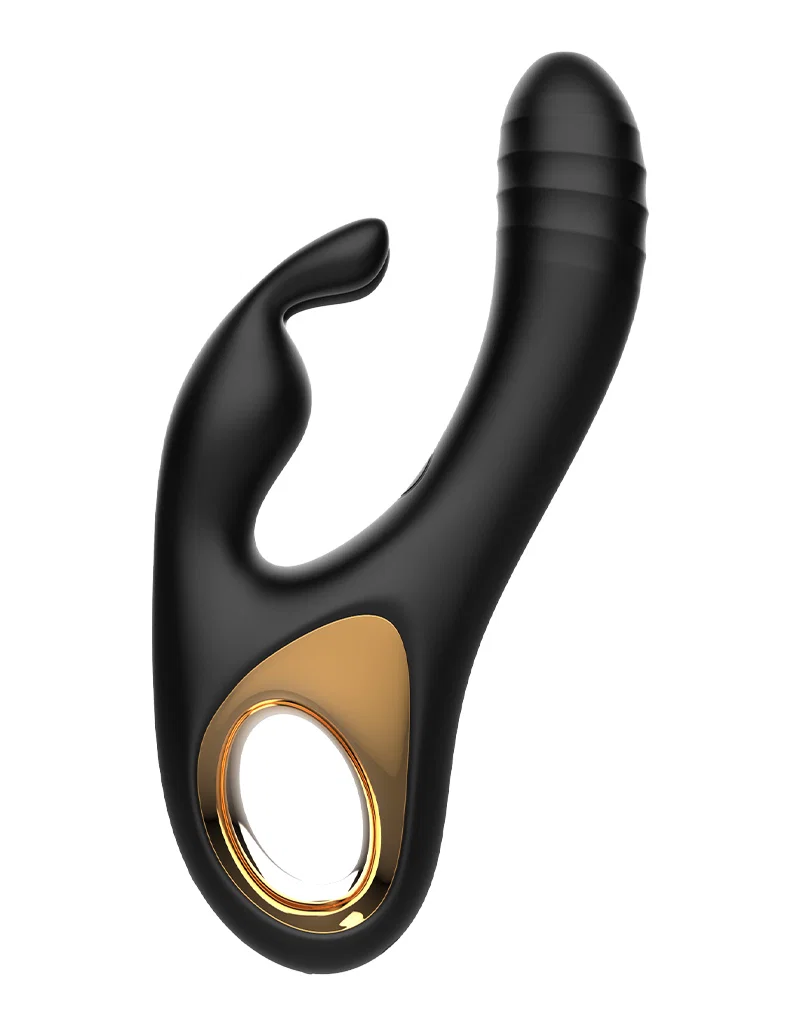 Sensual Nights SN09 mustakultainen thrusting rabbit-vibraattori