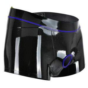 Mustat miesten latexboxerit penisaukolla. Freyona.