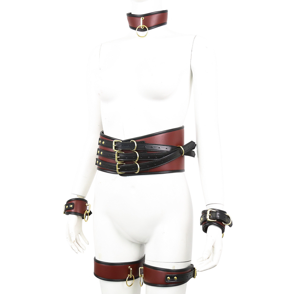 Keinonahkainen Harness- ja Kahlesetti – 2 väriä - Image 2