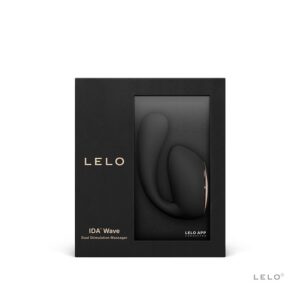 LELO IDA Wave musta sovellusohjattava parivibraattori pakkauksessa. Freyona.
