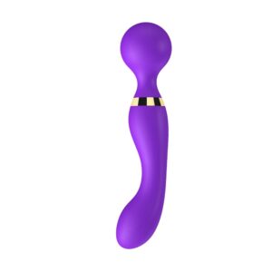 Loving Joy Dual Ended Wand kaksipäinen violetti vibraattori pakkauksen kanssa