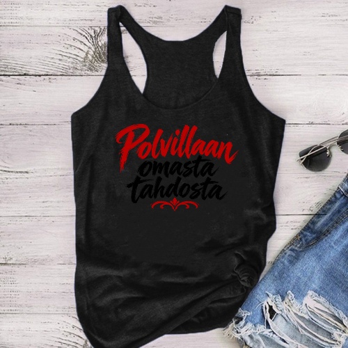 "Polvillaan omasta tahdosta" - Unisex toppi - Useita värejä - Image 5