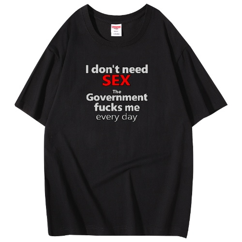 Musta I don't need sex – Government-T-paita | Freyona