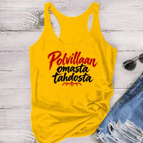 "Polvillaan omasta tahdosta" - Unisex toppi - Useita värejä - Image 2